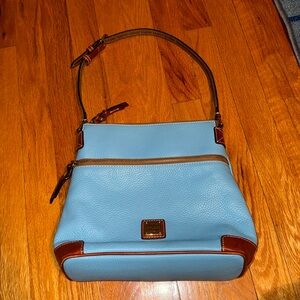 Dooney & Bourke Blue and Brown Leather Bag